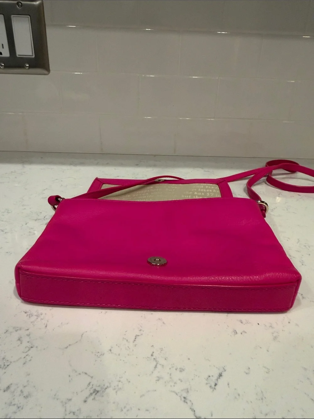 kate spade Barbie Pink Leather Crossbody with Girly Chic Bow Detail